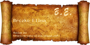 Brczko Elina névjegykártya
